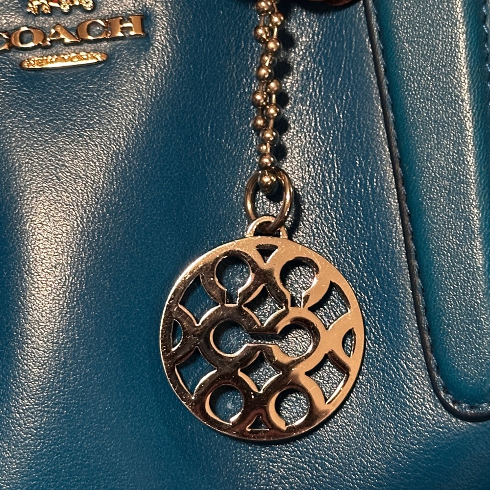 Coach Silver Cut Out Round Bag Charm